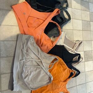 Lot of 7 Lululemon Sports Bras in Multiple Colors
